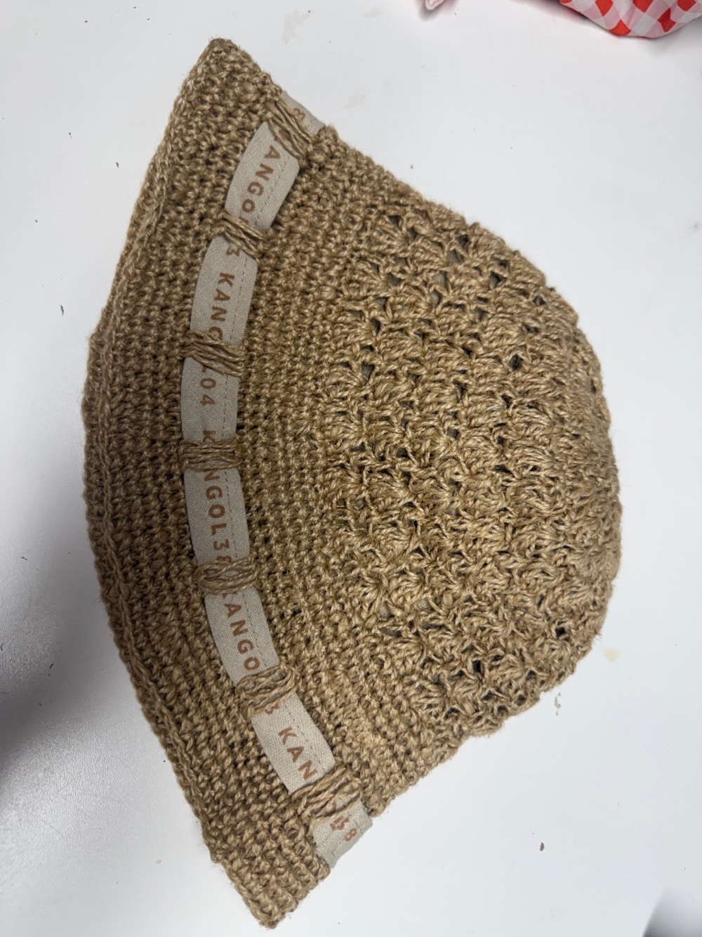 Kangol Hemp Bell Hat L/XL 9345BC Crochet Woven Bucket Cloche Unisex